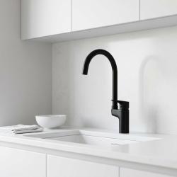 Aquanello Casa Kitchen mixer tap Black with top lever BL-1202-CS